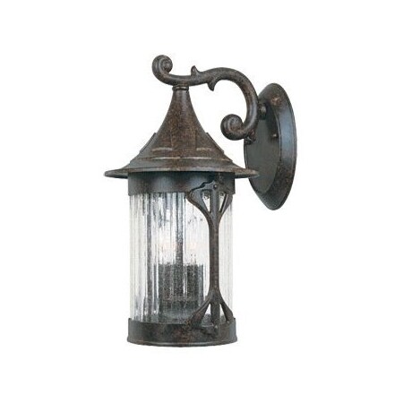 Designers Fountain Chestnut 3 Lght 9in. Cast Aluminum Wall Lantern Canyon Lake Collection 20921-CHN